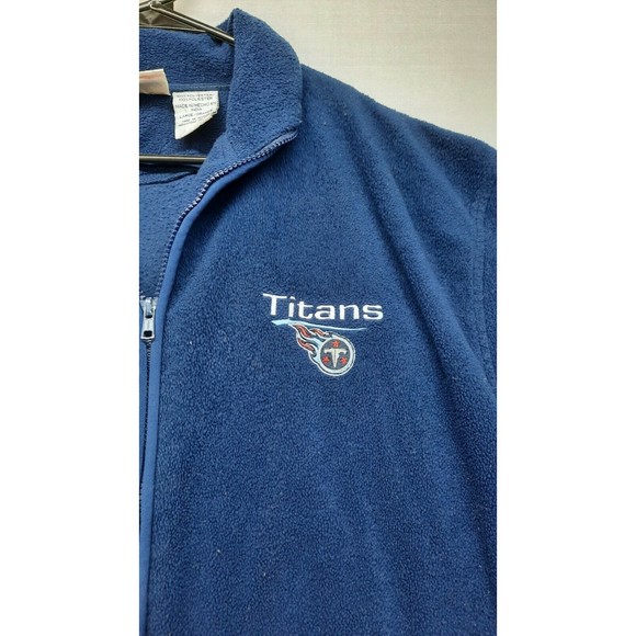NFL ACTIVE MEN SIZE LARGE BLUE FLEECE FULL ZIP TENNESSEE TITANS JACKET L - Picture 3 of 7